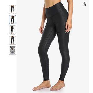 Colorfulkoala Essential Matte Faux Leather Leggings *27" - Black - Size Small